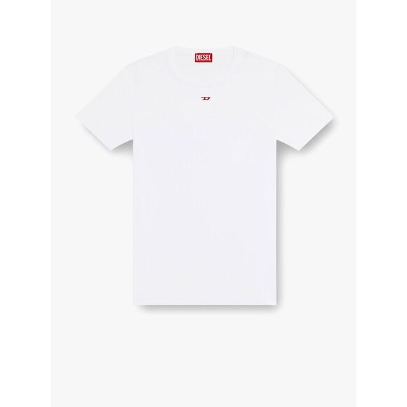 Diesel Men Cotton T-Shirt With Frontal Logo
